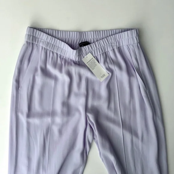 Eileen Fisher Nwt Silk Georgette Crepe Wide Leg Wisteria Purple Pant Pants - Picture 2 of 3